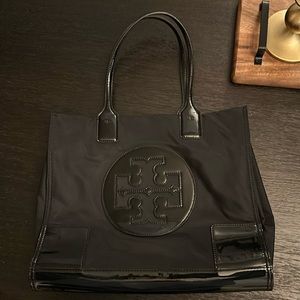 Tory mini Ella Tote bag in black